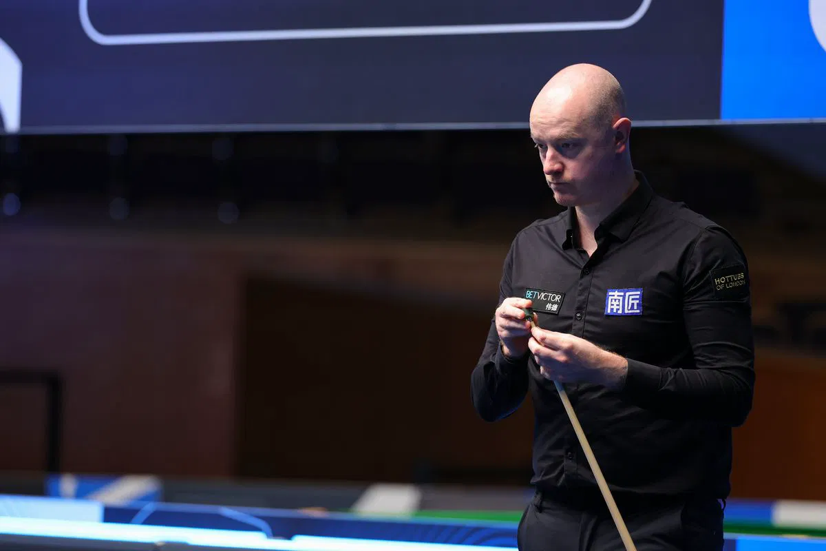 A player surveys the table during the Northern Ireland Open