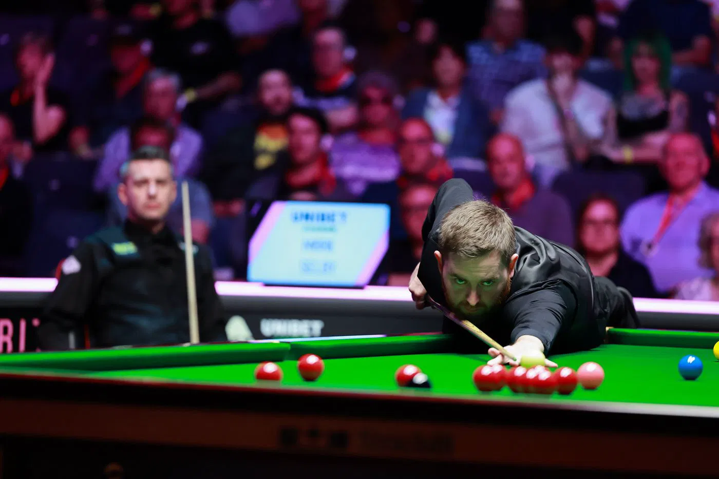Jak Jones celebrates after beating Mark Selby 10-6 to win the Unibet British Open snooker final