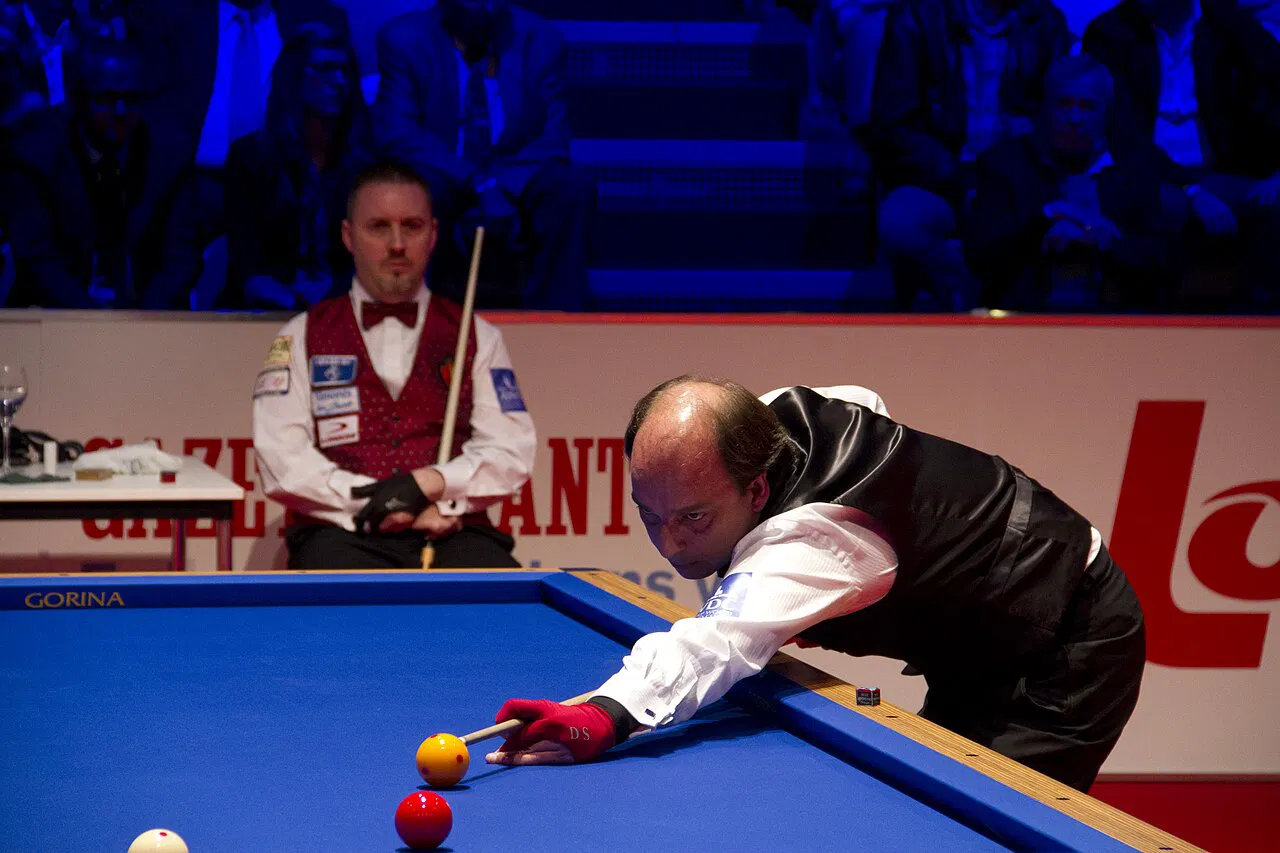 Frédéric Caudron thi đấu tại một giải carom ba băng quốc tế